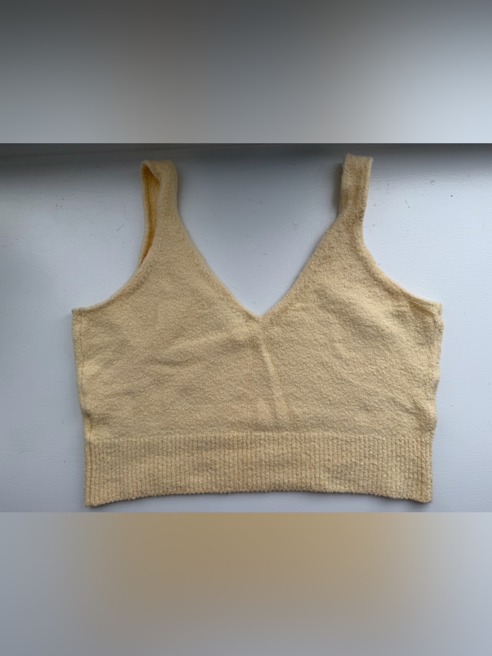 J.Crew Butter Yellow Boucle Crop Tank Top - Picture 7 of 10
